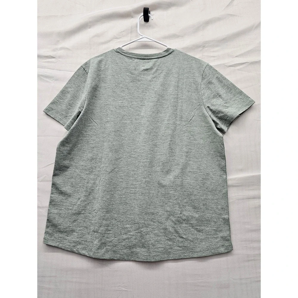 All in Motion Mens Soft Stretch T-Shirt Green Poly Blend Athletic Size Large